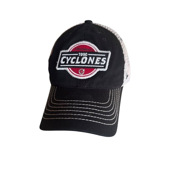 Cincinnati Cyclones Zephyr Snapback Hat Black & White Mesh Adjustable Cotton/Pol - Picture 1 of 6